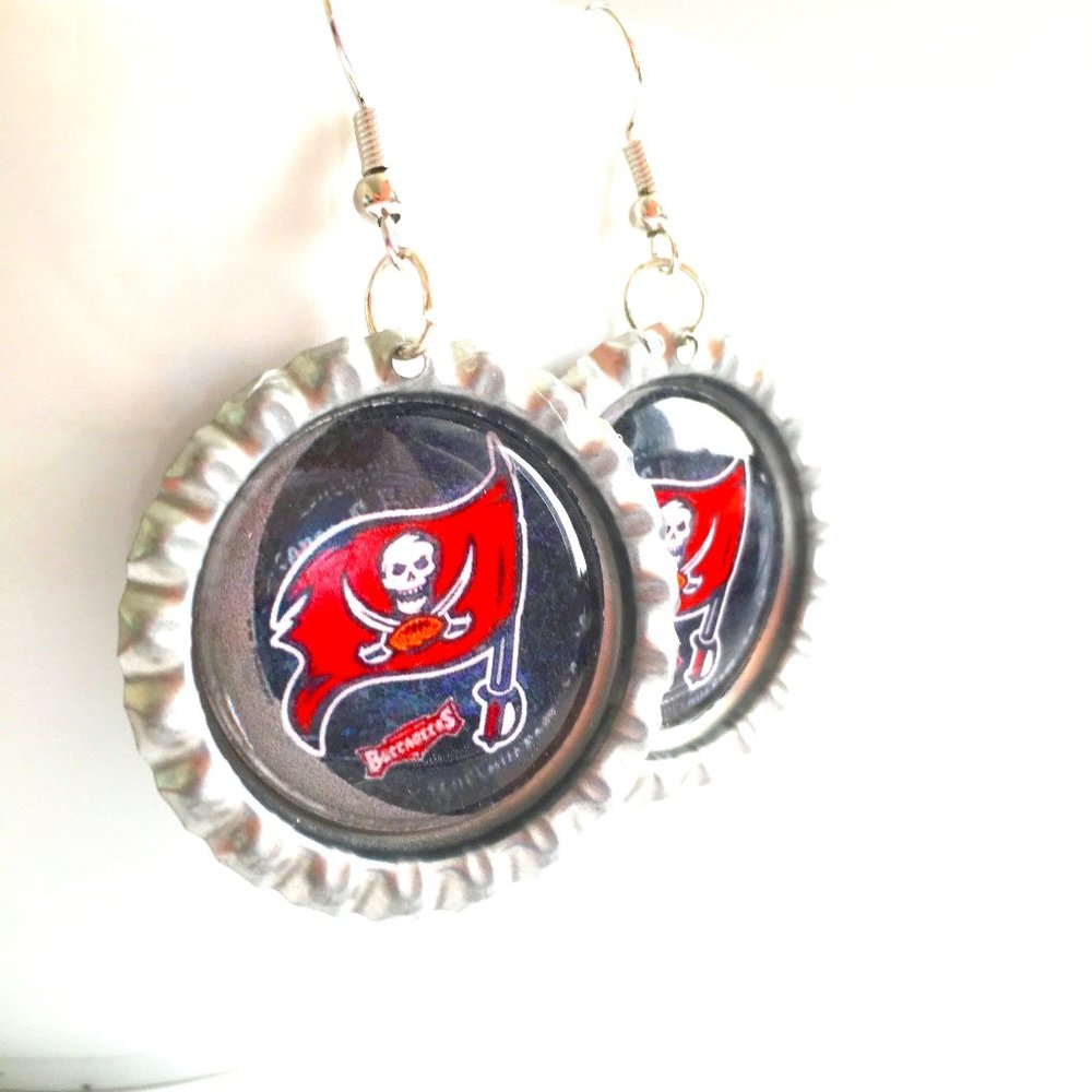 Tampa Bay BUCCANEERS Handmade Football Earrings *NEW*